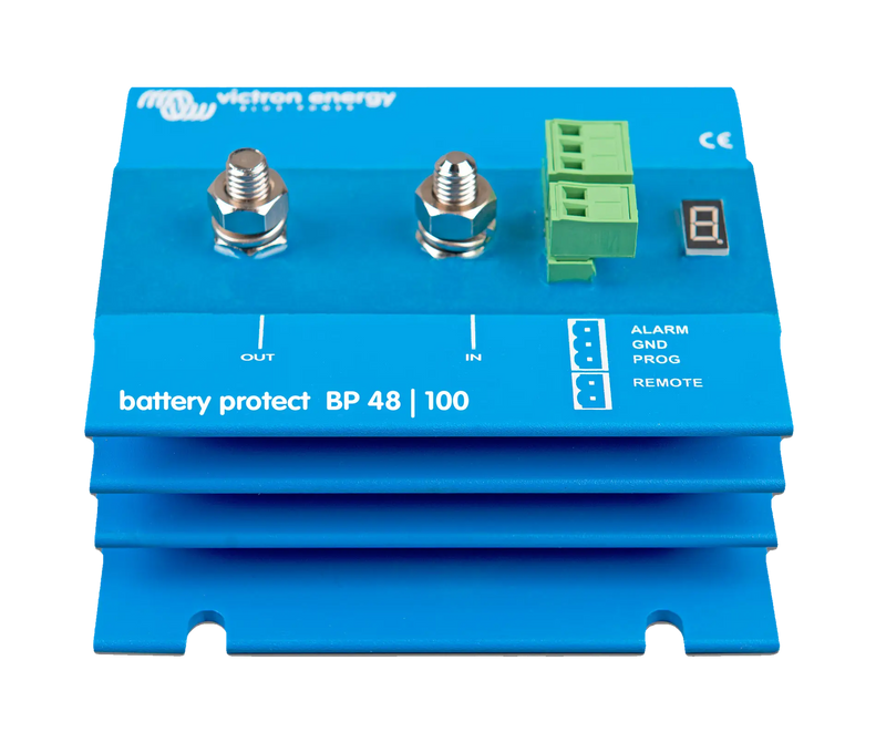 Victron BatteryProtect 48V-100A low voltage disconnect — front view