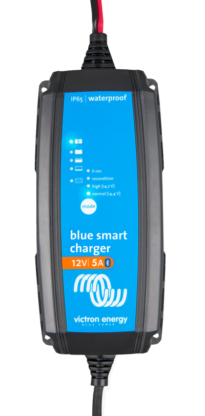 Victron Blue Smart IP65s 12/5 battery charger — front view
