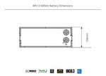 12v 60Ah Slimline High Draw Lithium Battery