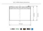 12v 60Ah Slimline High Draw Lithium Battery